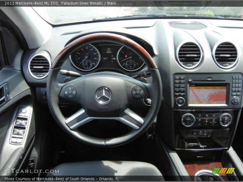 Palladium Silver Metallic / Black 2011 Mercedes-Benz ML 350
