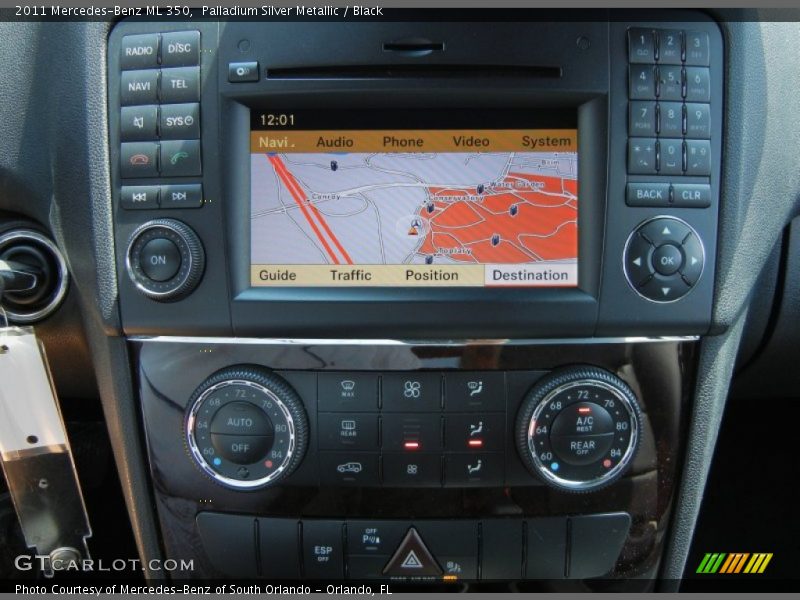 Palladium Silver Metallic / Black 2011 Mercedes-Benz ML 350