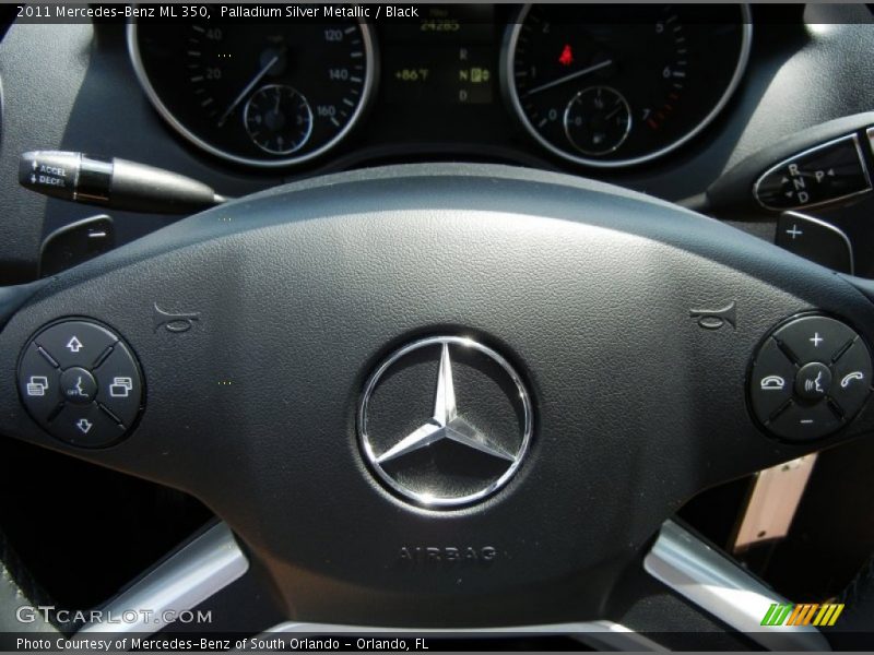Palladium Silver Metallic / Black 2011 Mercedes-Benz ML 350