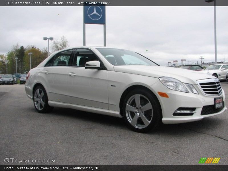 Arctic White / Black 2012 Mercedes-Benz E 350 4Matic Sedan