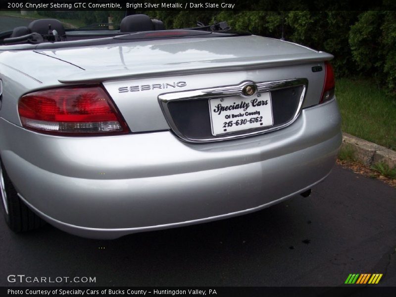 Bright Silver Metallic / Dark Slate Gray 2006 Chrysler Sebring GTC Convertible