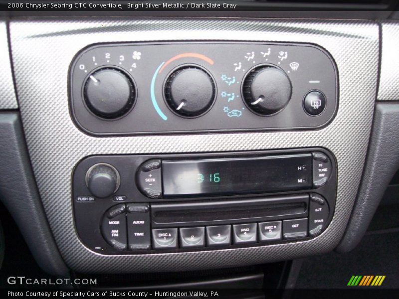 Bright Silver Metallic / Dark Slate Gray 2006 Chrysler Sebring GTC Convertible