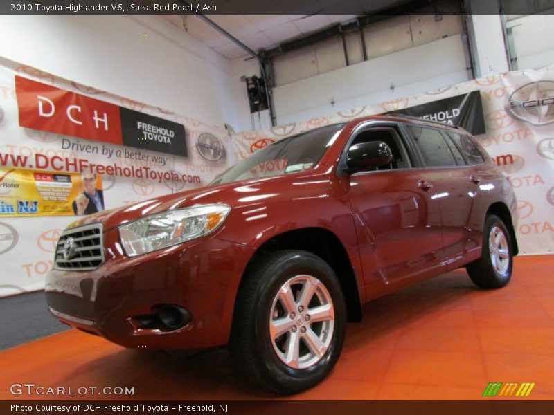 Salsa Red Pearl / Ash 2010 Toyota Highlander V6