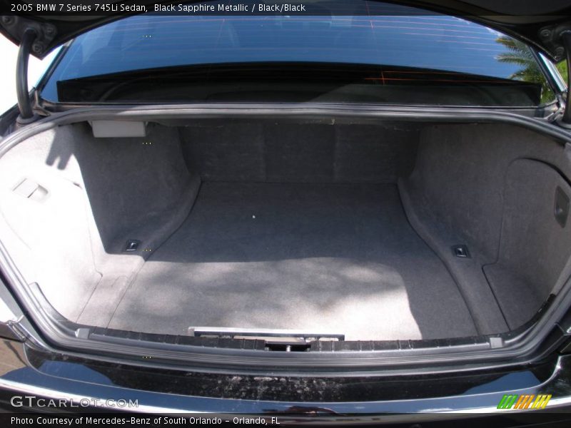 Black Sapphire Metallic / Black/Black 2005 BMW 7 Series 745Li Sedan