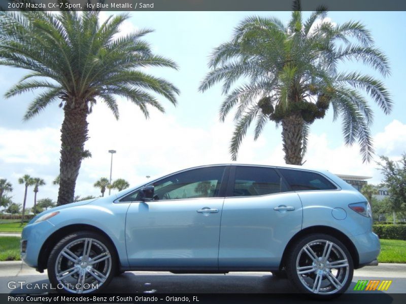 Icy Blue Metallic / Sand 2007 Mazda CX-7 Sport