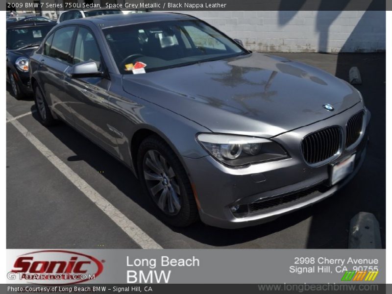 Space Grey Metallic / Black Nappa Leather 2009 BMW 7 Series 750Li Sedan