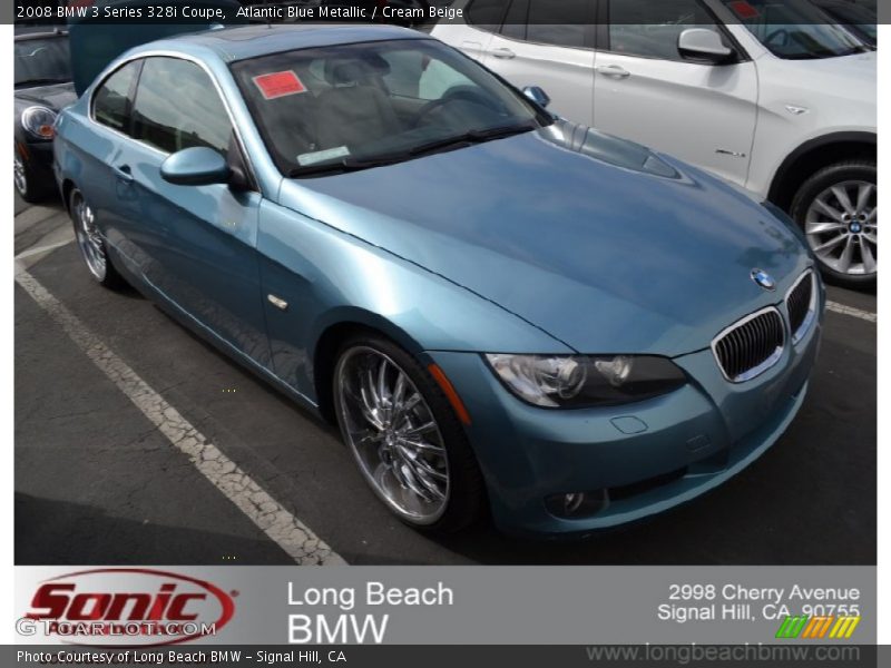 Atlantic Blue Metallic / Cream Beige 2008 BMW 3 Series 328i Coupe