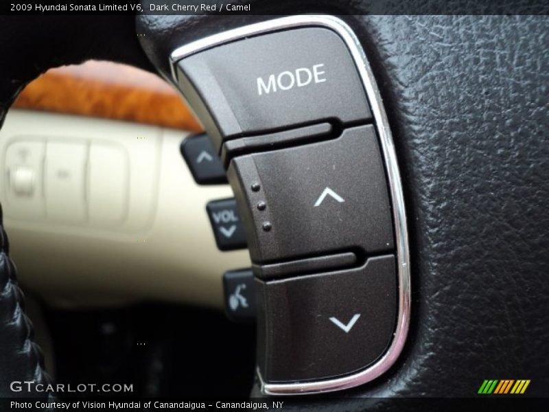 Dark Cherry Red / Camel 2009 Hyundai Sonata Limited V6