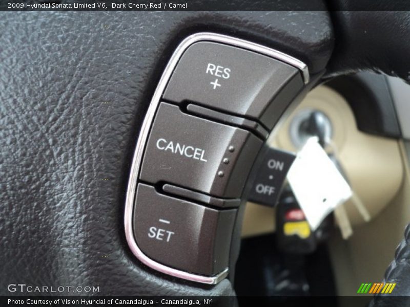 Dark Cherry Red / Camel 2009 Hyundai Sonata Limited V6