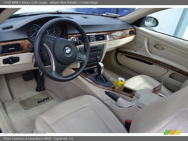 Atlantic Blue Metallic / Cream Beige 2008 BMW 3 Series 328i Coupe