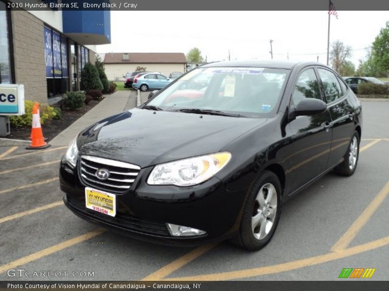 Ebony Black / Gray 2010 Hyundai Elantra SE