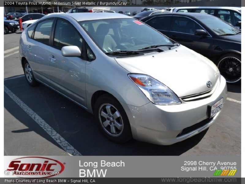 Millenium Silver Metallic / Burgundy/Gray 2004 Toyota Prius Hybrid
