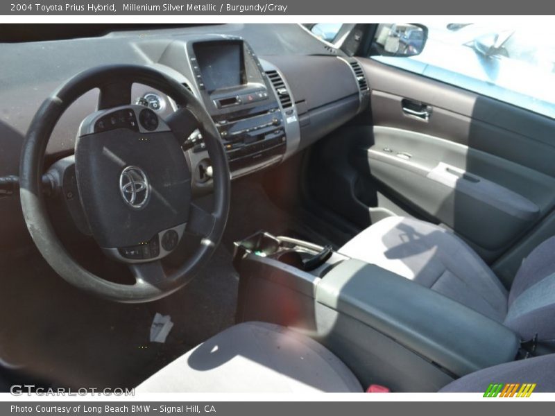 Millenium Silver Metallic / Burgundy/Gray 2004 Toyota Prius Hybrid