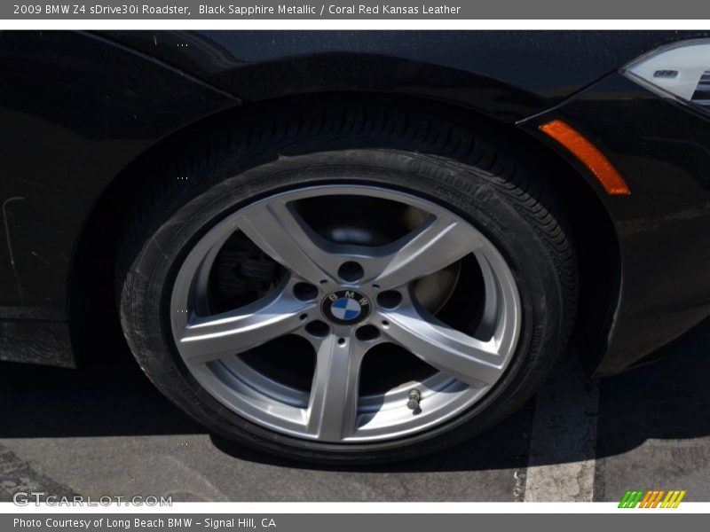 Black Sapphire Metallic / Coral Red Kansas Leather 2009 BMW Z4 sDrive30i Roadster