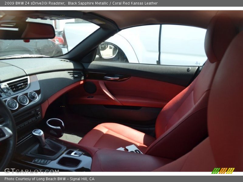 Black Sapphire Metallic / Coral Red Kansas Leather 2009 BMW Z4 sDrive30i Roadster
