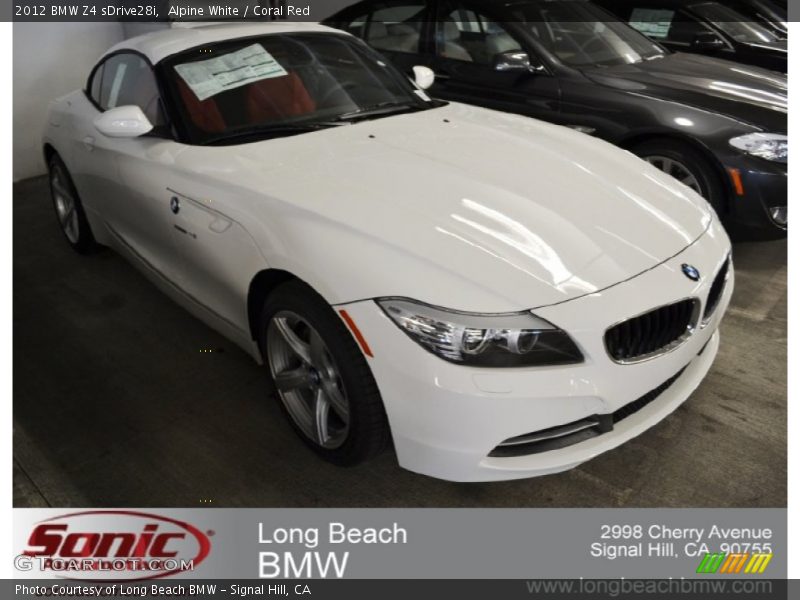 Alpine White / Coral Red 2012 BMW Z4 sDrive28i