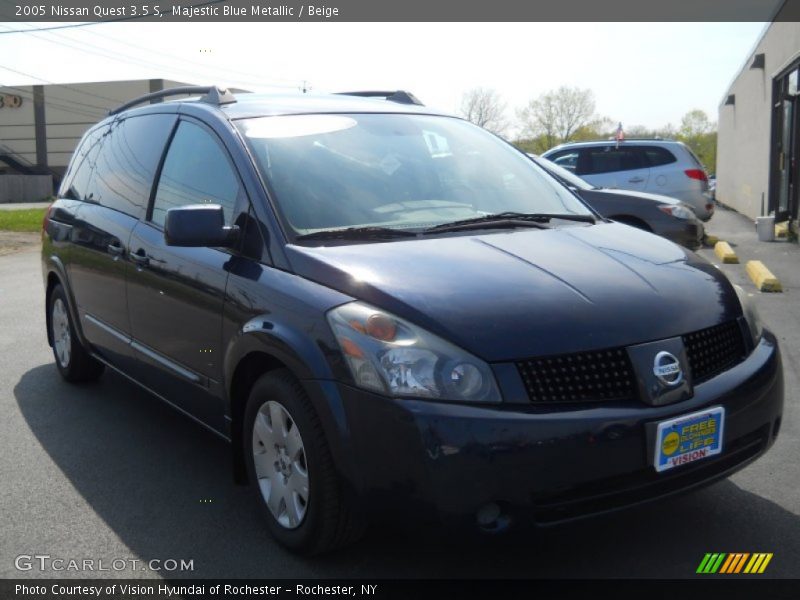 Majestic Blue Metallic / Beige 2005 Nissan Quest 3.5 S