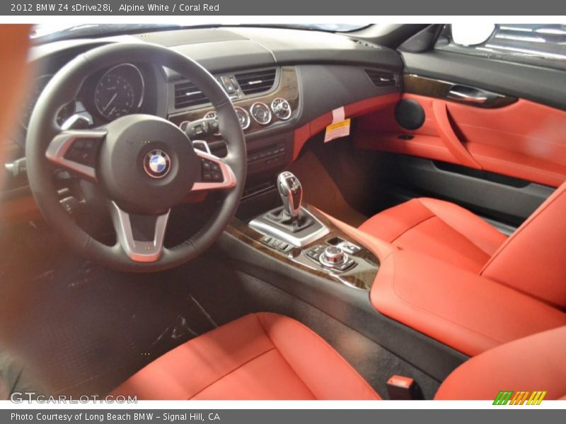 Alpine White / Coral Red 2012 BMW Z4 sDrive28i