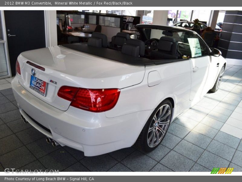 Mineral White Metallic / Fox Red/Black/Black 2012 BMW M3 Convertible