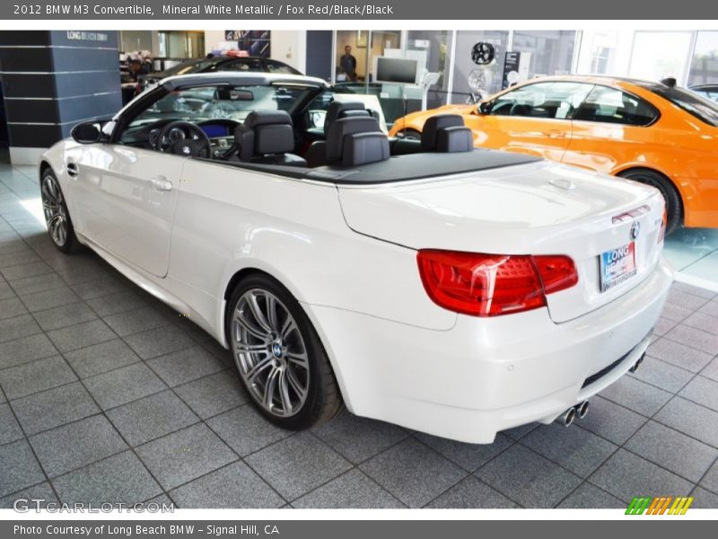 Mineral White Metallic / Fox Red/Black/Black 2012 BMW M3 Convertible