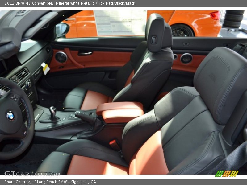 Mineral White Metallic / Fox Red/Black/Black 2012 BMW M3 Convertible