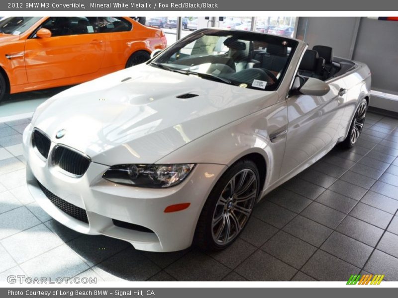 Mineral White Metallic / Fox Red/Black/Black 2012 BMW M3 Convertible