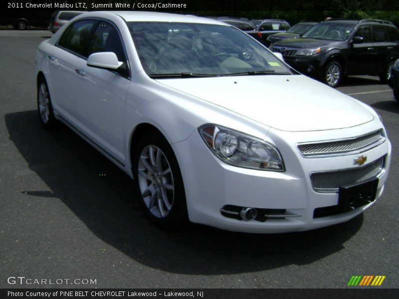 Summit White / Cocoa/Cashmere 2011 Chevrolet Malibu LTZ