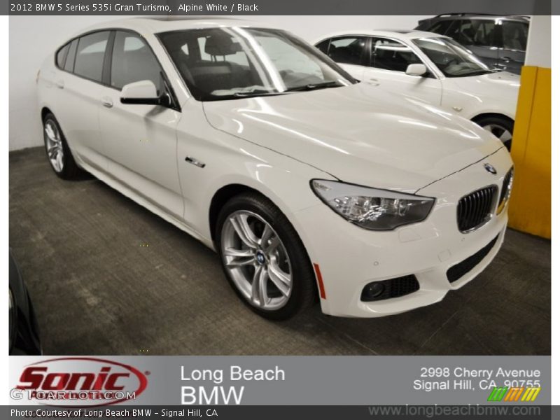 Alpine White / Black 2012 BMW 5 Series 535i Gran Turismo