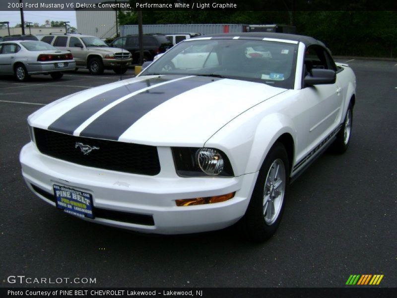 Performance White / Light Graphite 2008 Ford Mustang V6 Deluxe Convertible