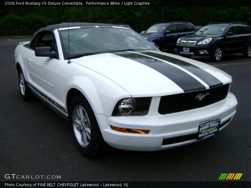 Performance White / Light Graphite 2008 Ford Mustang V6 Deluxe Convertible