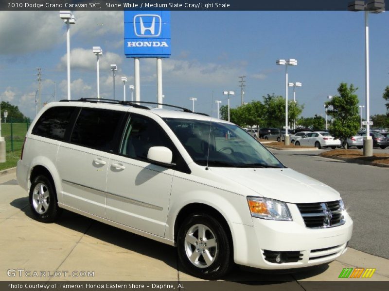 Stone White / Medium Slate Gray/Light Shale 2010 Dodge Grand Caravan SXT