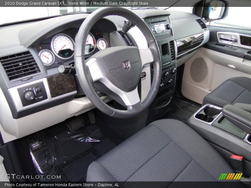 Stone White / Medium Slate Gray/Light Shale 2010 Dodge Grand Caravan SXT