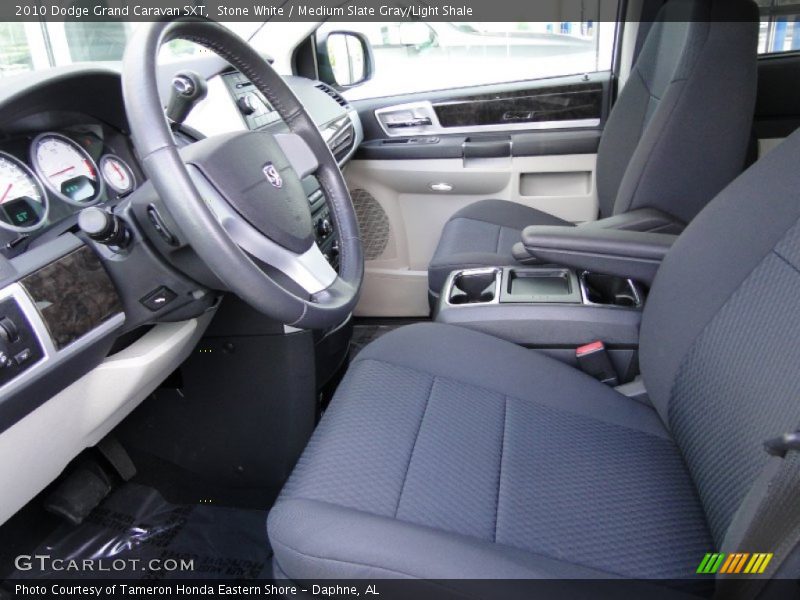 Stone White / Medium Slate Gray/Light Shale 2010 Dodge Grand Caravan SXT
