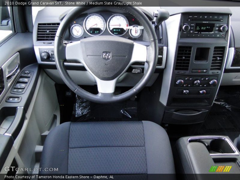 Stone White / Medium Slate Gray/Light Shale 2010 Dodge Grand Caravan SXT