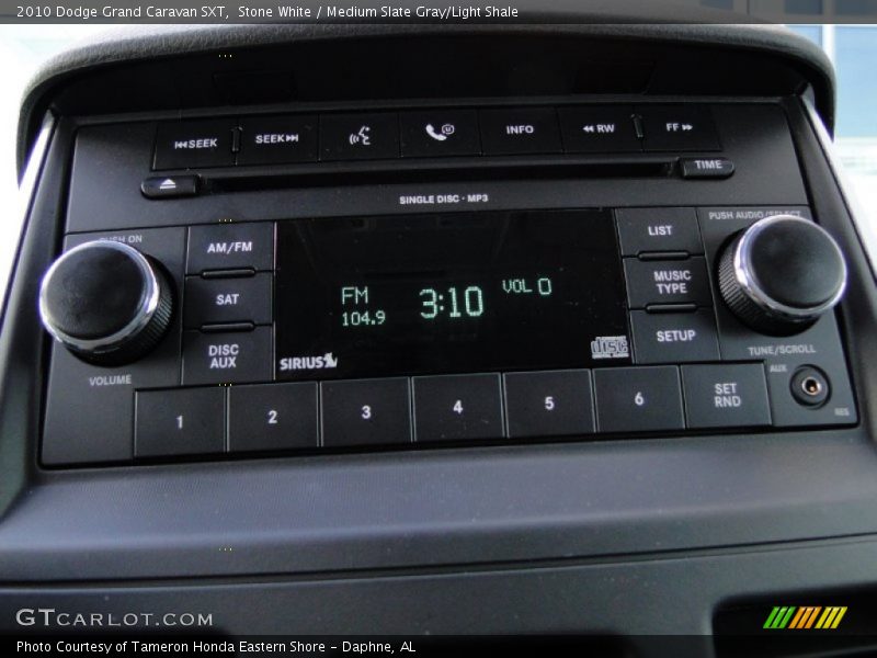 Stone White / Medium Slate Gray/Light Shale 2010 Dodge Grand Caravan SXT