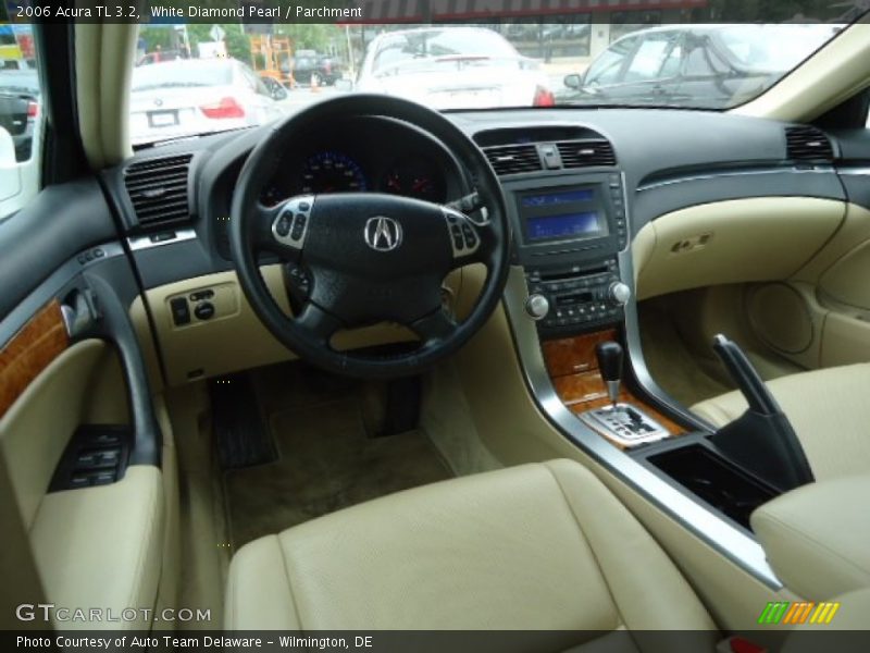 White Diamond Pearl / Parchment 2006 Acura TL 3.2