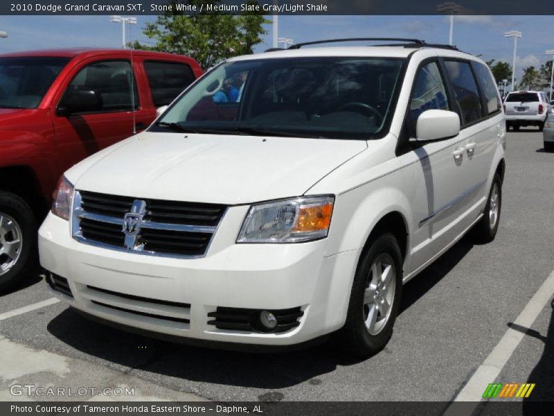 Stone White / Medium Slate Gray/Light Shale 2010 Dodge Grand Caravan SXT