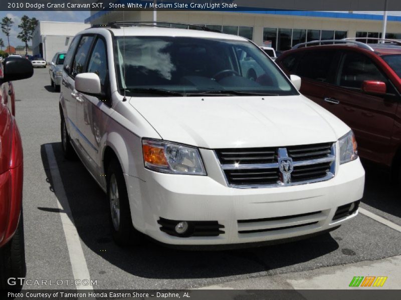 Stone White / Medium Slate Gray/Light Shale 2010 Dodge Grand Caravan SXT