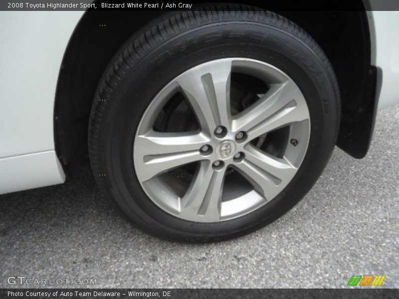 Blizzard White Pearl / Ash Gray 2008 Toyota Highlander Sport