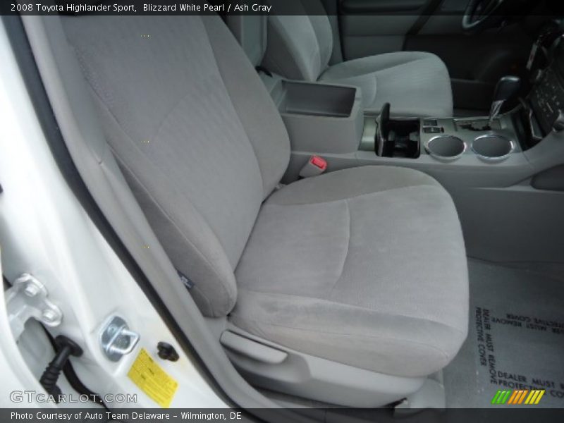 Blizzard White Pearl / Ash Gray 2008 Toyota Highlander Sport