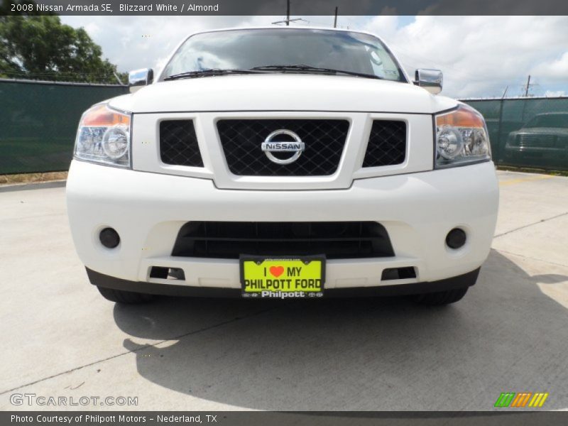 Blizzard White / Almond 2008 Nissan Armada SE
