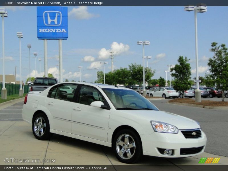 White / Cashmere Beige 2006 Chevrolet Malibu LTZ Sedan