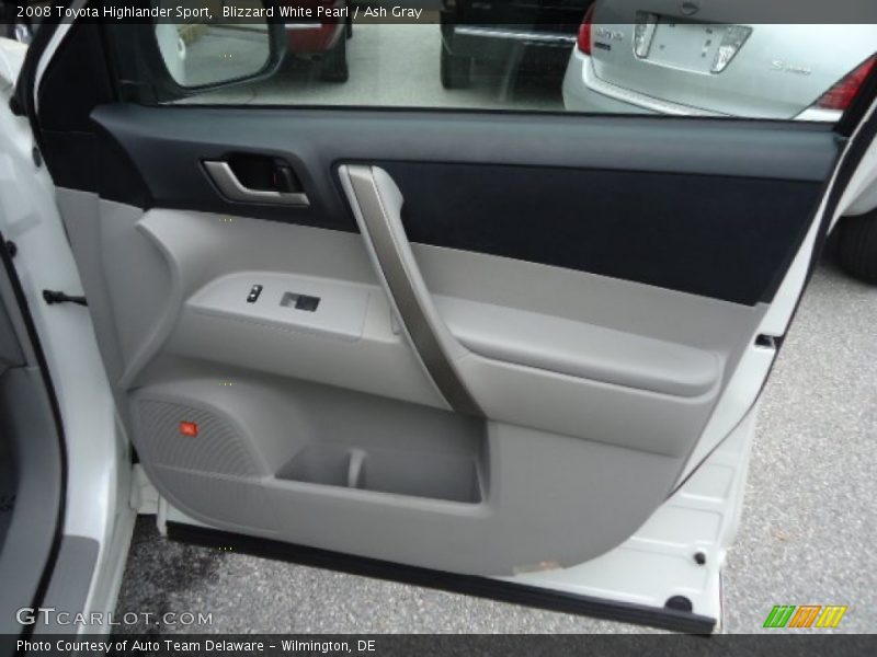 Blizzard White Pearl / Ash Gray 2008 Toyota Highlander Sport