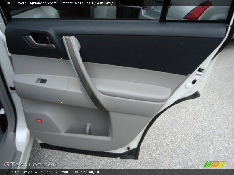 Blizzard White Pearl / Ash Gray 2008 Toyota Highlander Sport