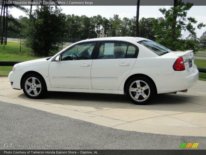 White / Cashmere Beige 2006 Chevrolet Malibu LTZ Sedan
