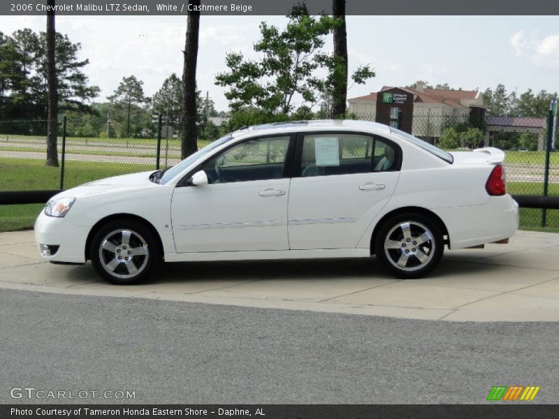 White / Cashmere Beige 2006 Chevrolet Malibu LTZ Sedan
