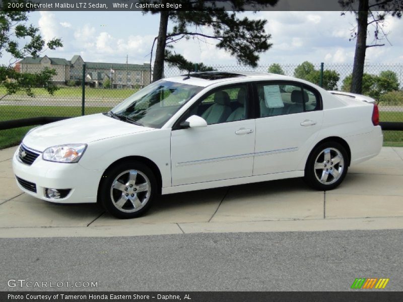 White / Cashmere Beige 2006 Chevrolet Malibu LTZ Sedan