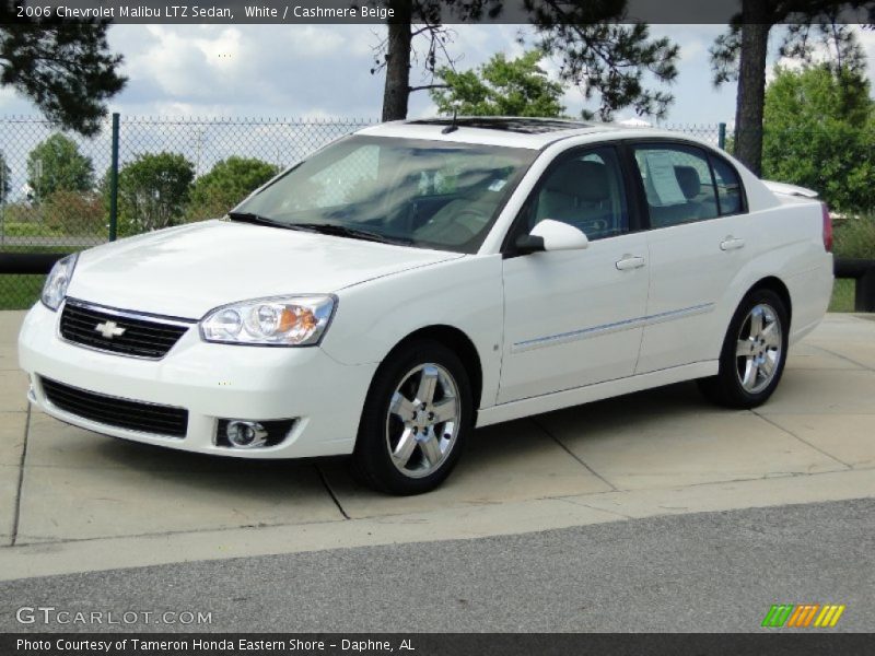 White / Cashmere Beige 2006 Chevrolet Malibu LTZ Sedan