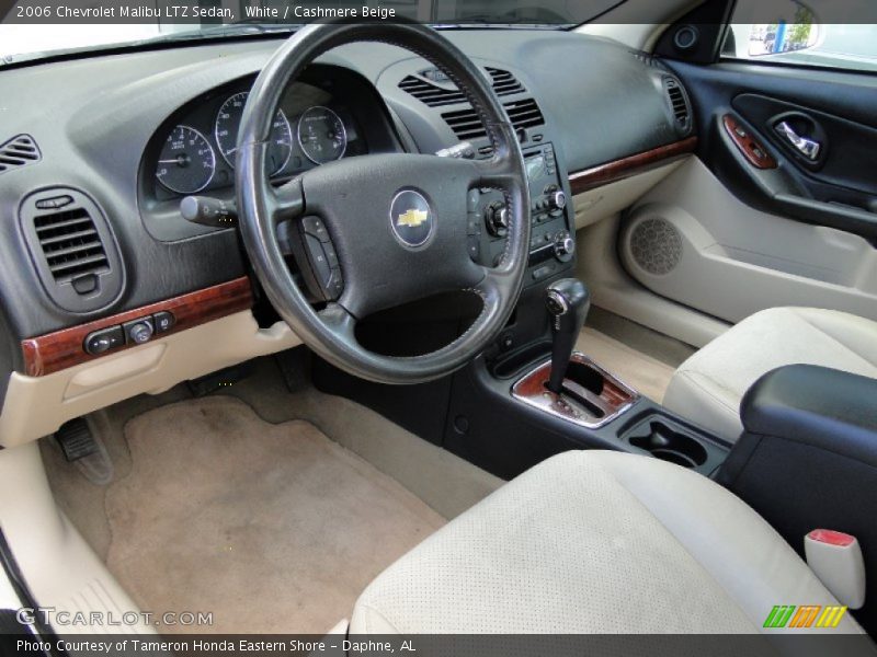 White / Cashmere Beige 2006 Chevrolet Malibu LTZ Sedan