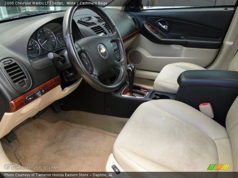 White / Cashmere Beige 2006 Chevrolet Malibu LTZ Sedan